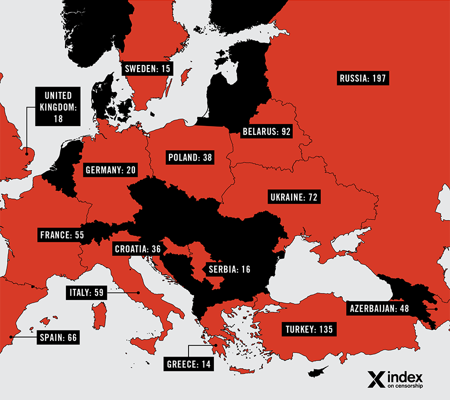 Index on Censorship «Карта свободы медиа»
