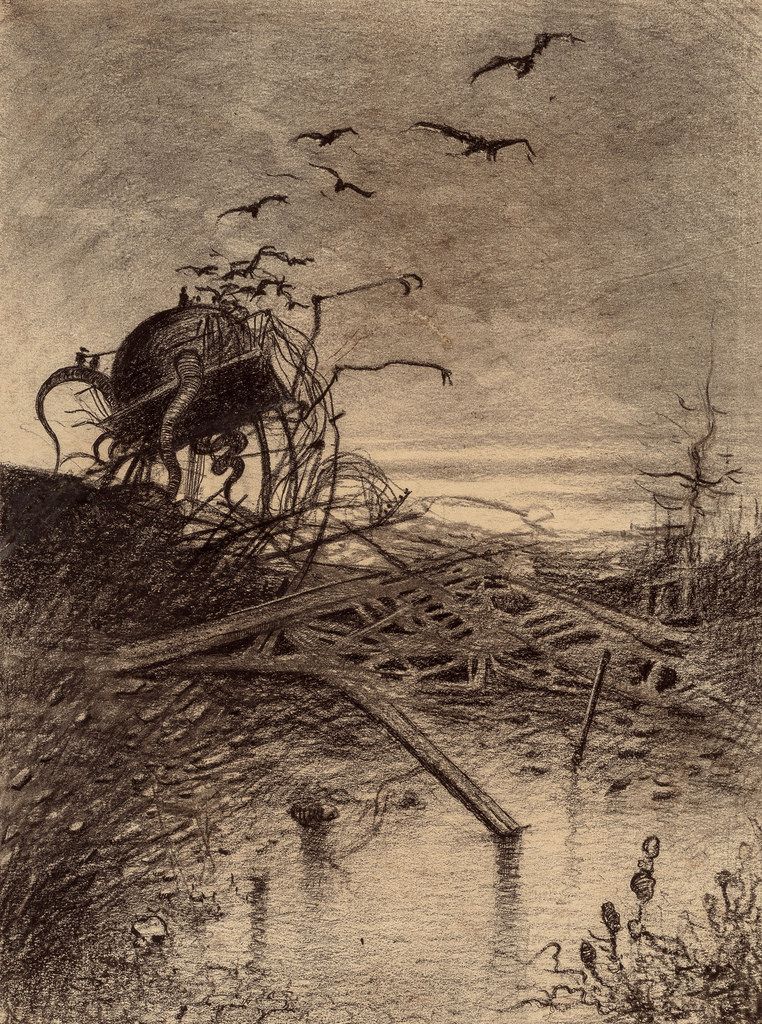 The First Illustrations of H.G. Wells’ War of the Worlds: The Surreal & Horrifying Art of Henrique Alvim Corrêa (1906)